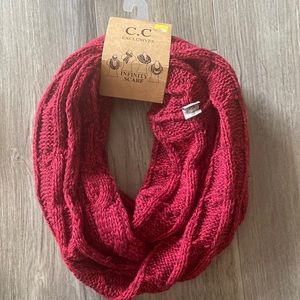New C.c. Red infinity scarf